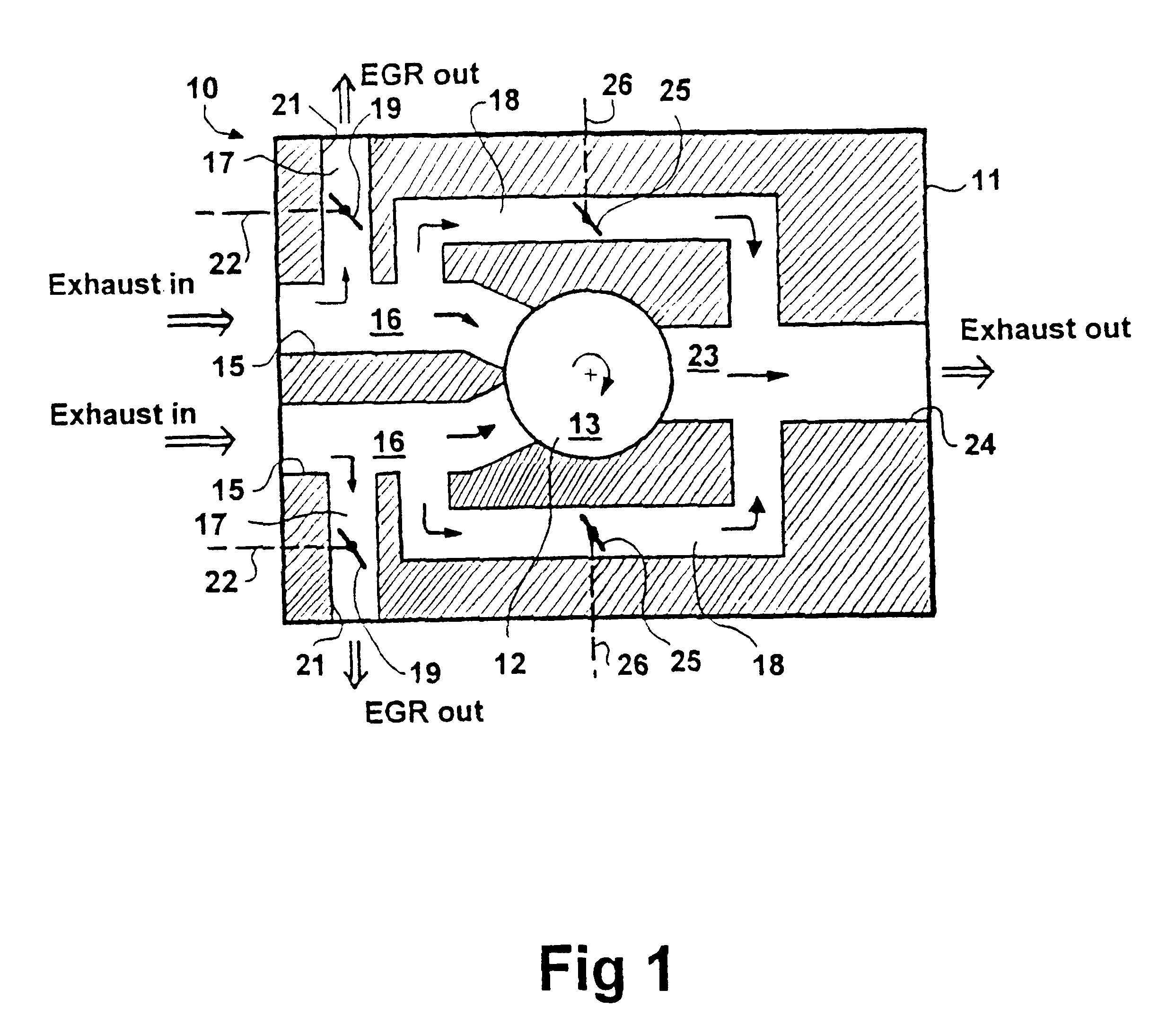 Turbocharger housing with exhaust gas recycling