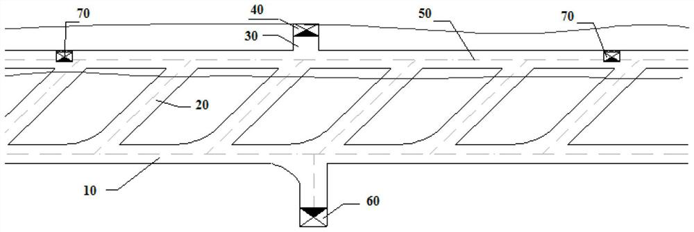 Broken thin ore body horizontal deep hole stage layered caving mining method and stope