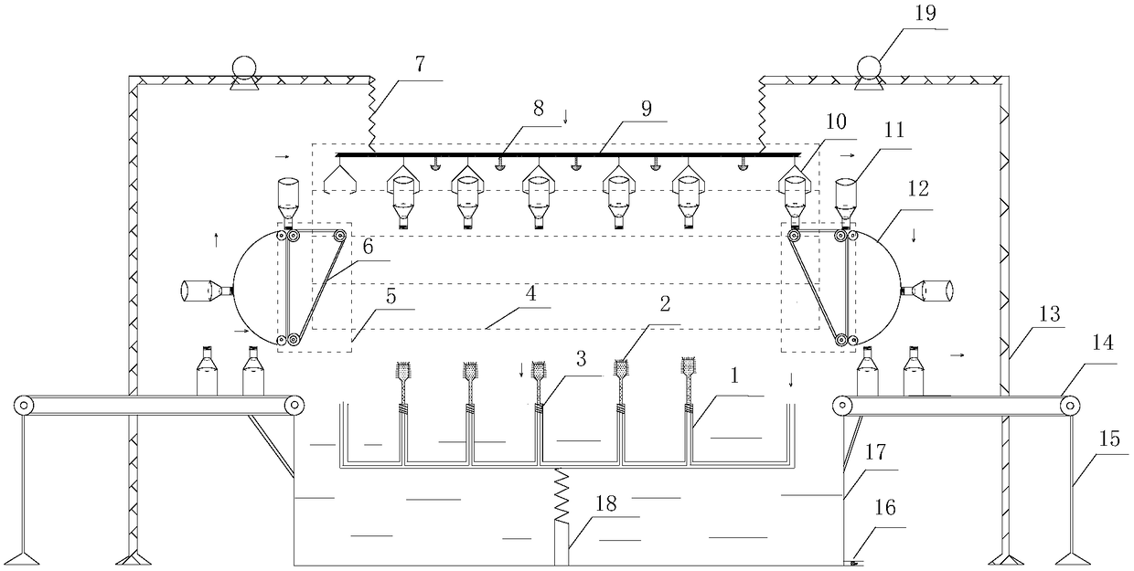 A kind of screw bottle cleaning equipment and method