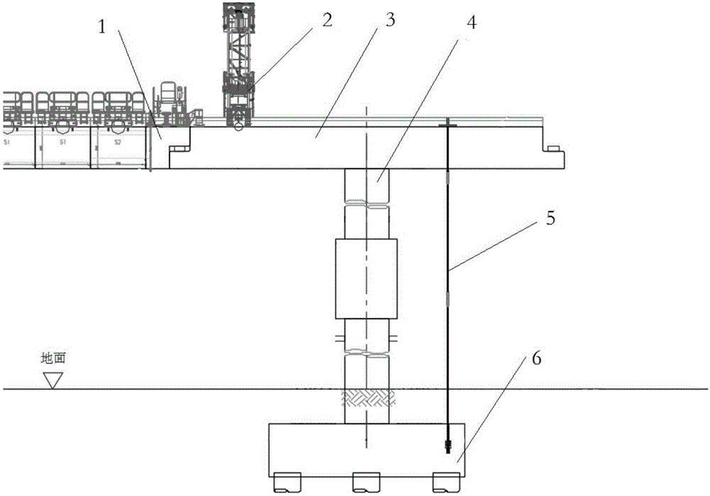 Large-cantilever bent cap tensioning anchorage temporary support device and construction method thereof