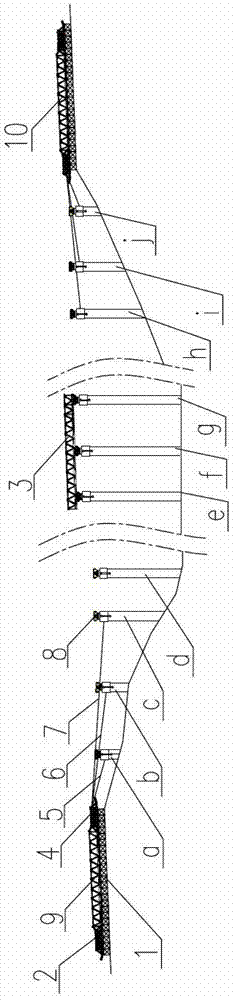 Pulling and erecting method of truss girder