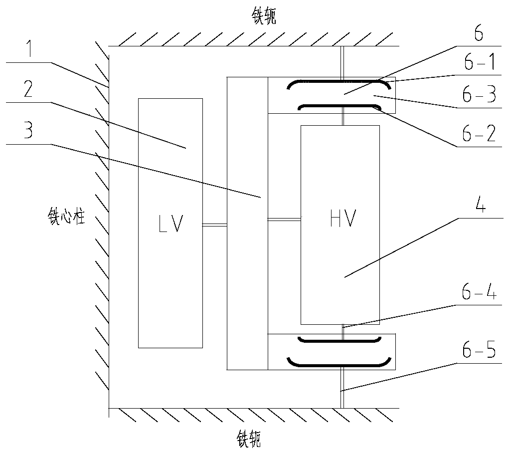 A dry-type transformer insulation structure
