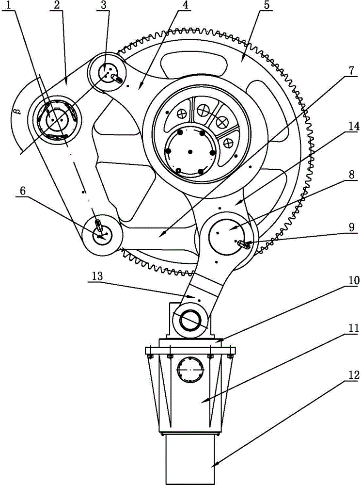 Transmission structure of multi-connecting-rod mechanical press