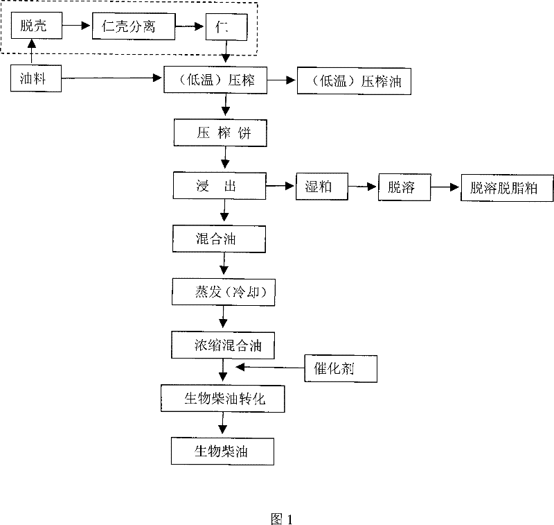 Method for extracting conversion biodiesel from oil pressing cake