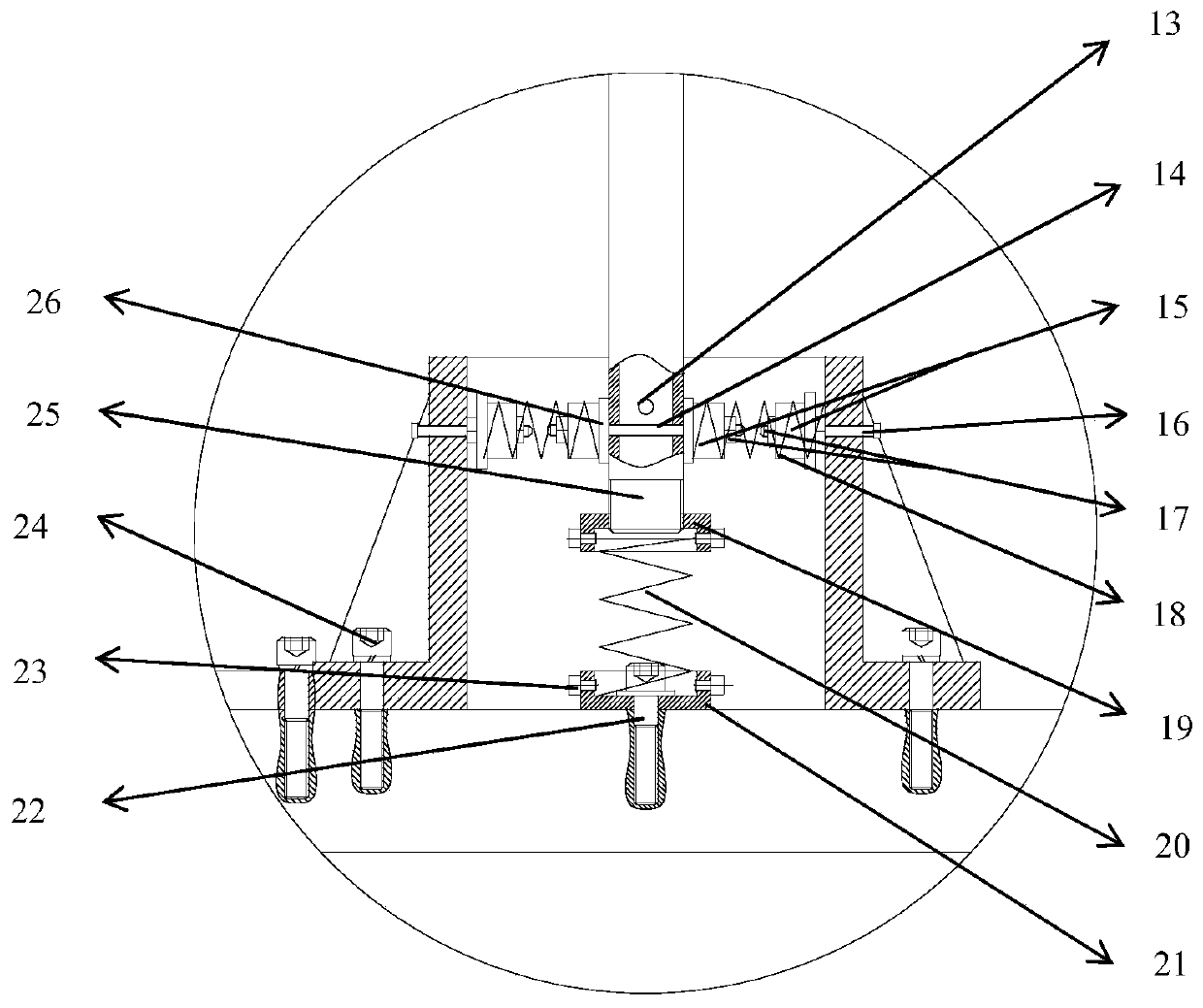 Method capable of simulating rigidity weakening of pile foundation and pile leg of self-elevating platform