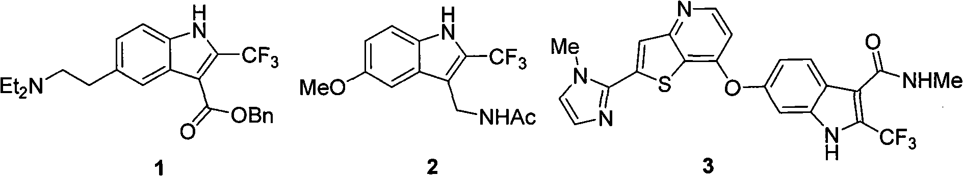 Preparation method of 2-trifluoromethyl indole derivatives