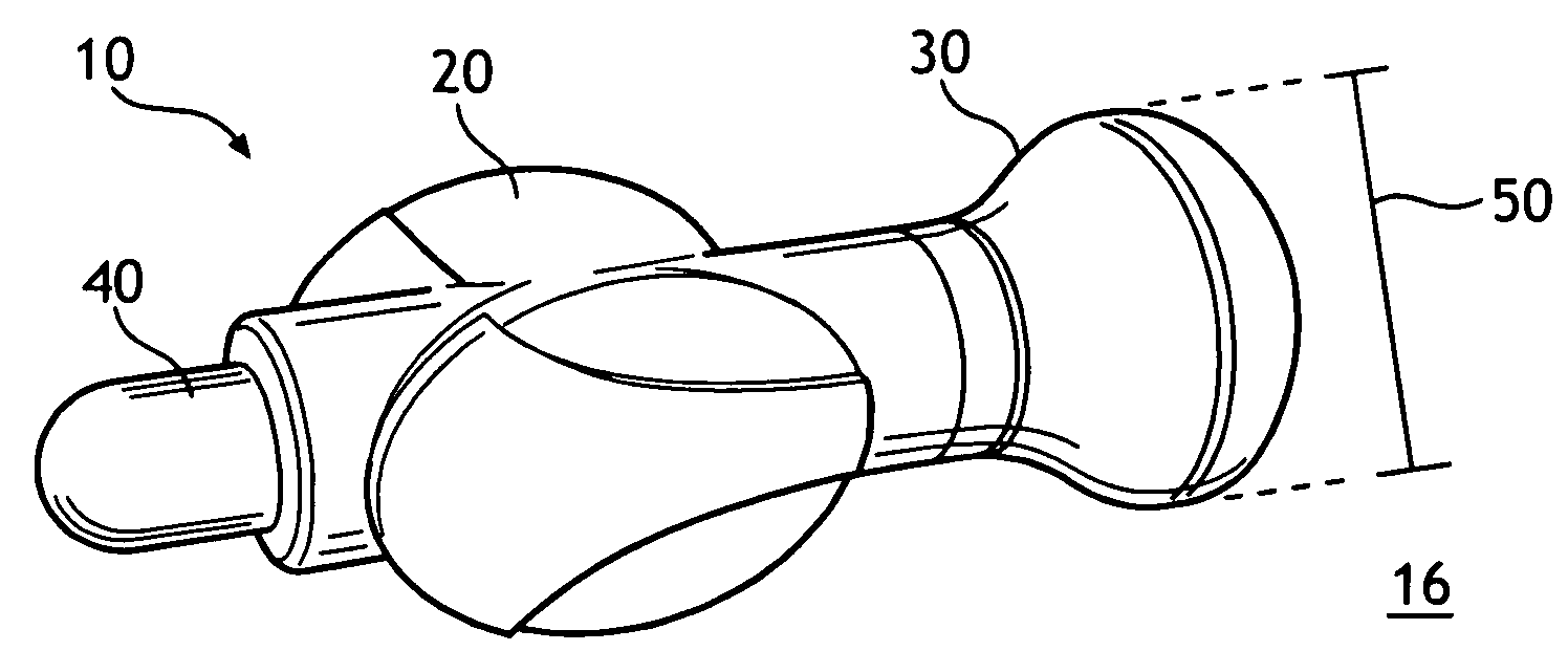 Self-fitting device for location in an ear canal