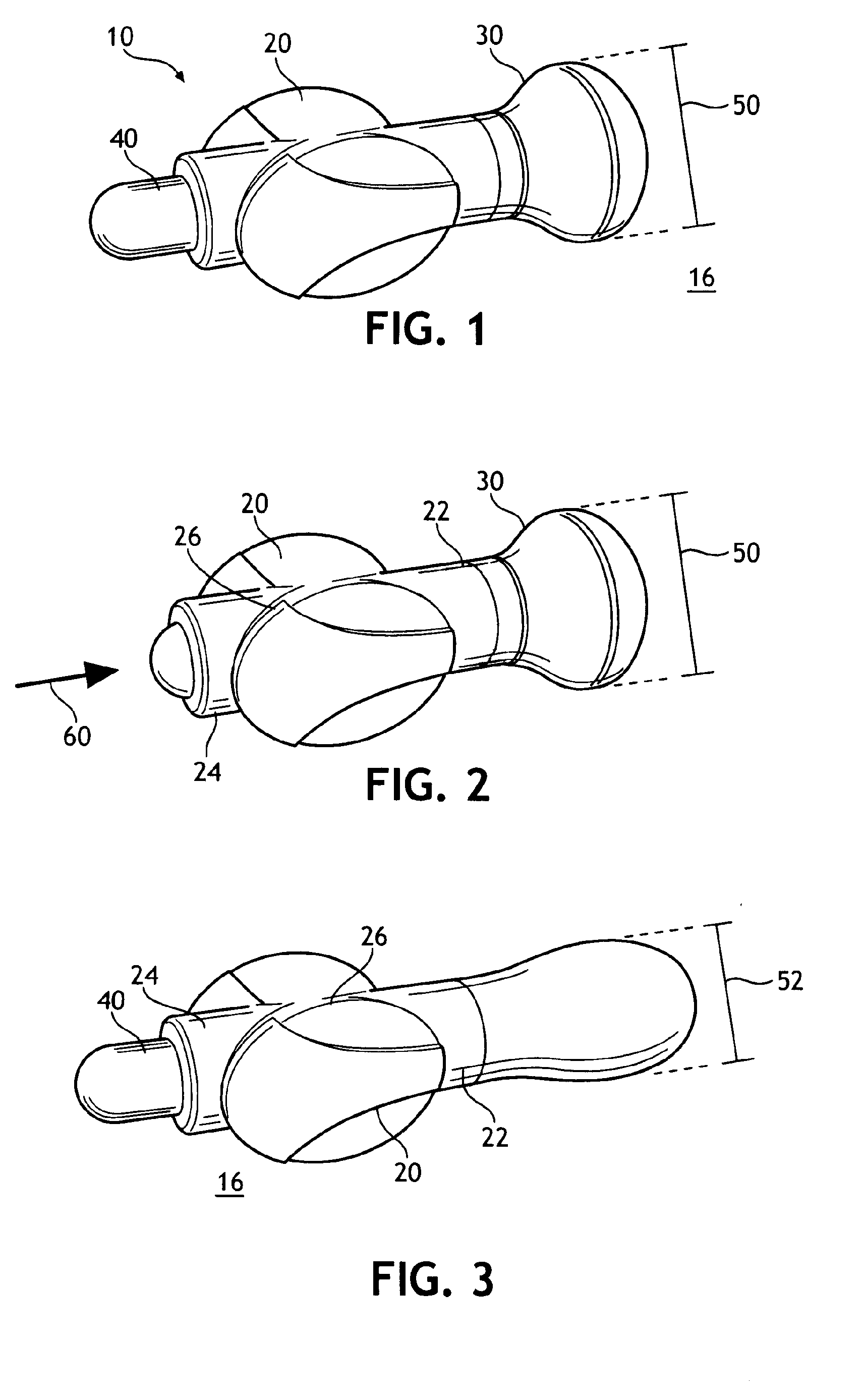 Self-fitting device for location in an ear canal