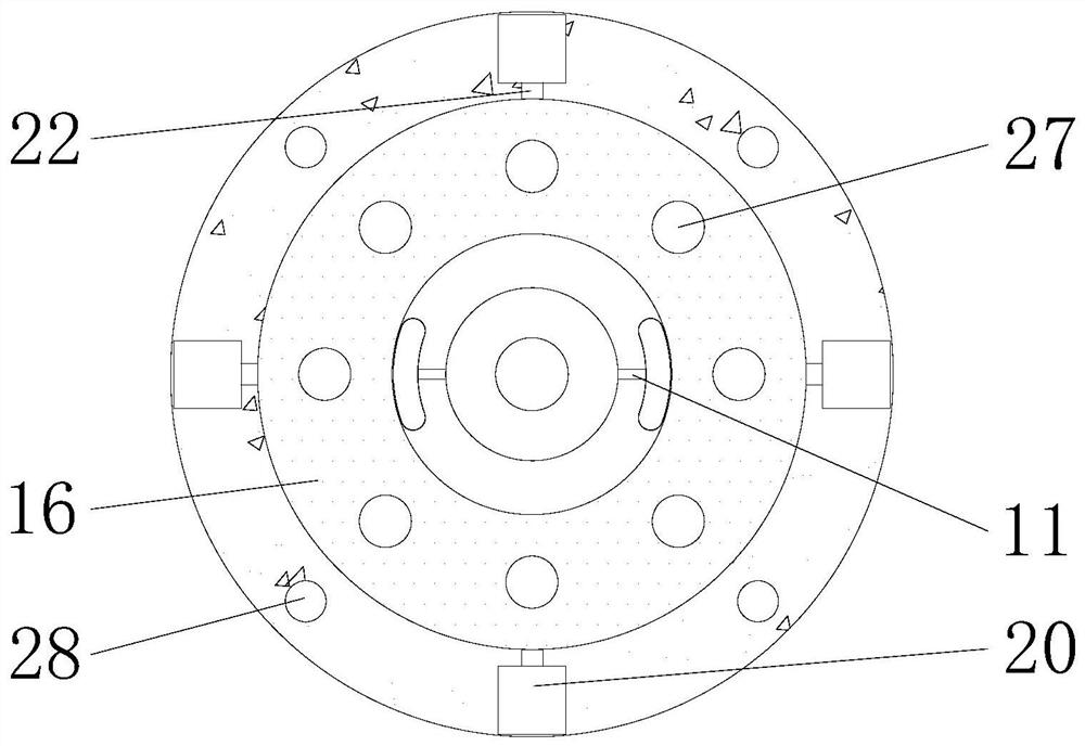 A device for ensuring the concentricity of the assembly and welding of the turbine generator base