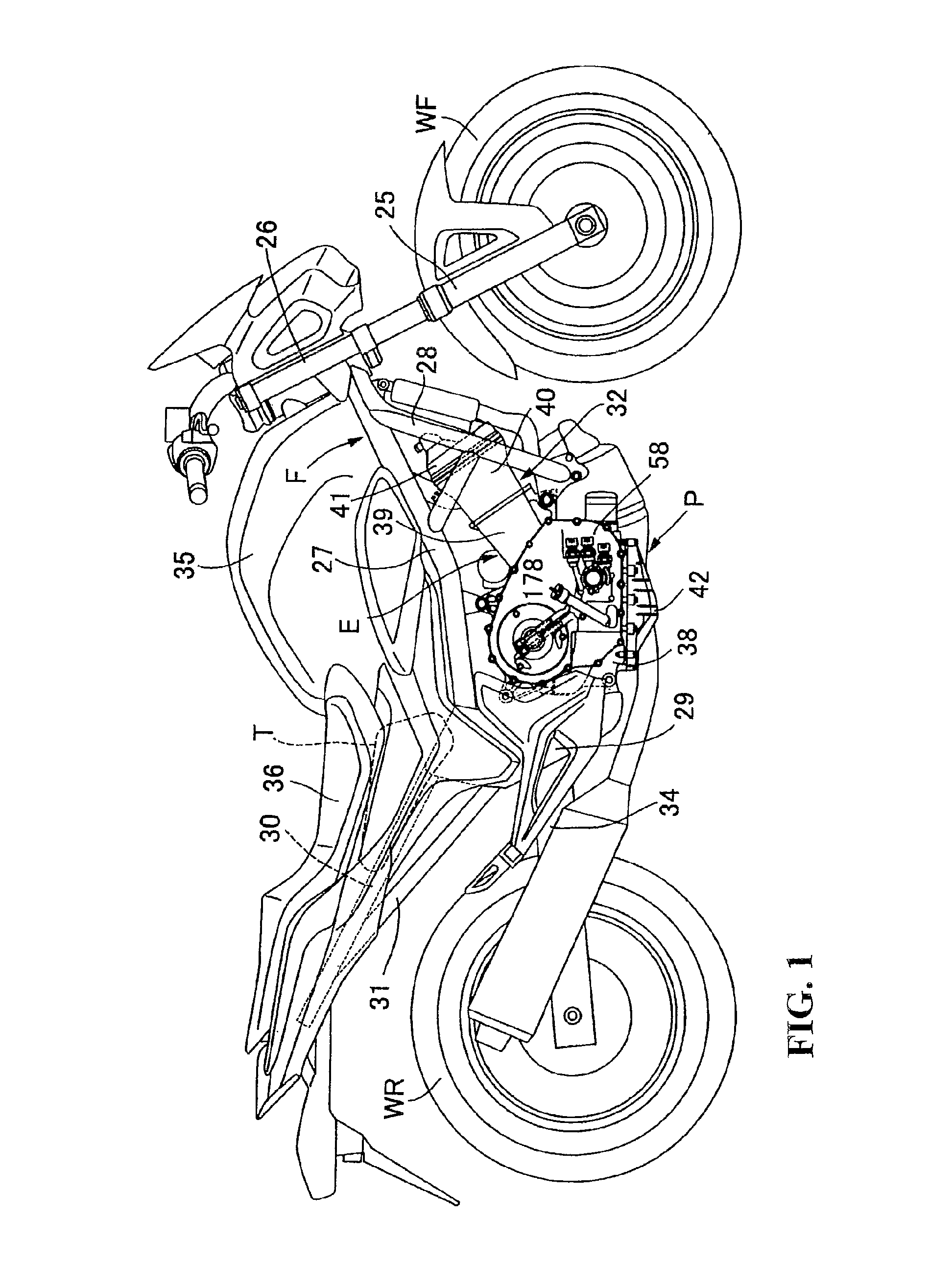 Internal combustion engine and supplying oil path structure for hydraulic clutch in internal combustion engine