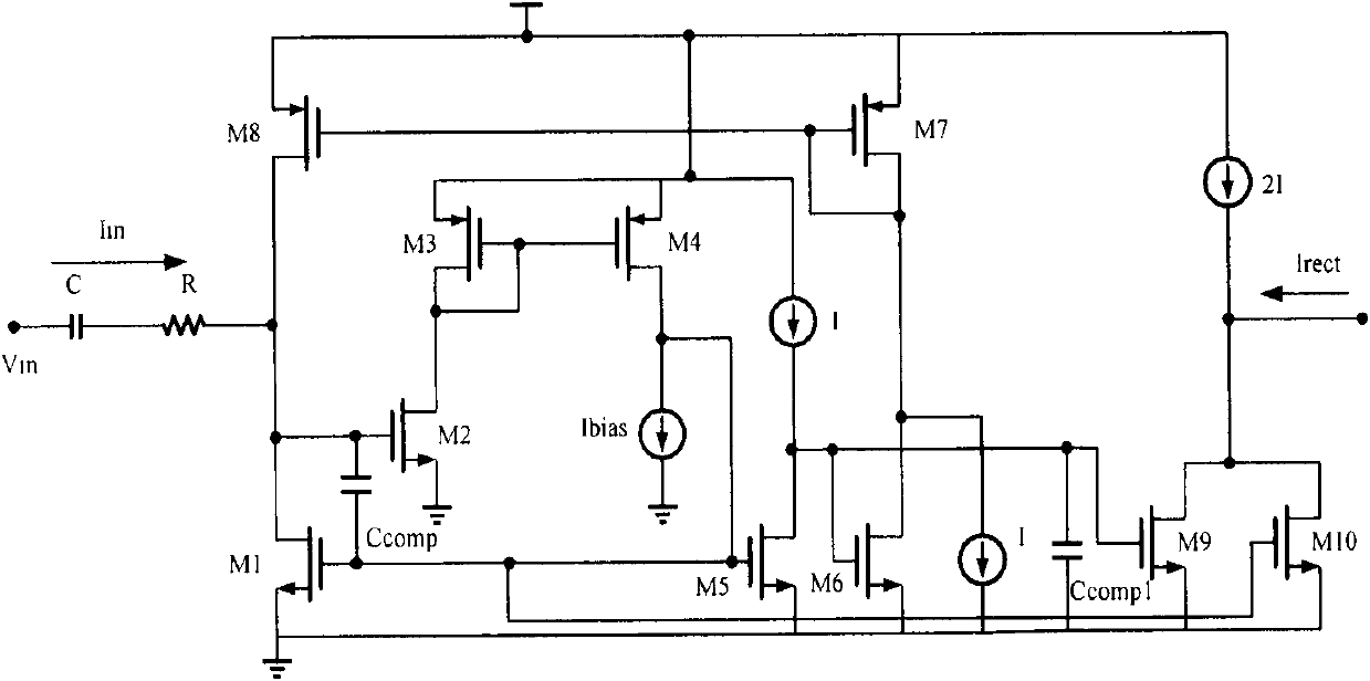 Feedforward automatic gain control circuit working in extremely low voltage current mode