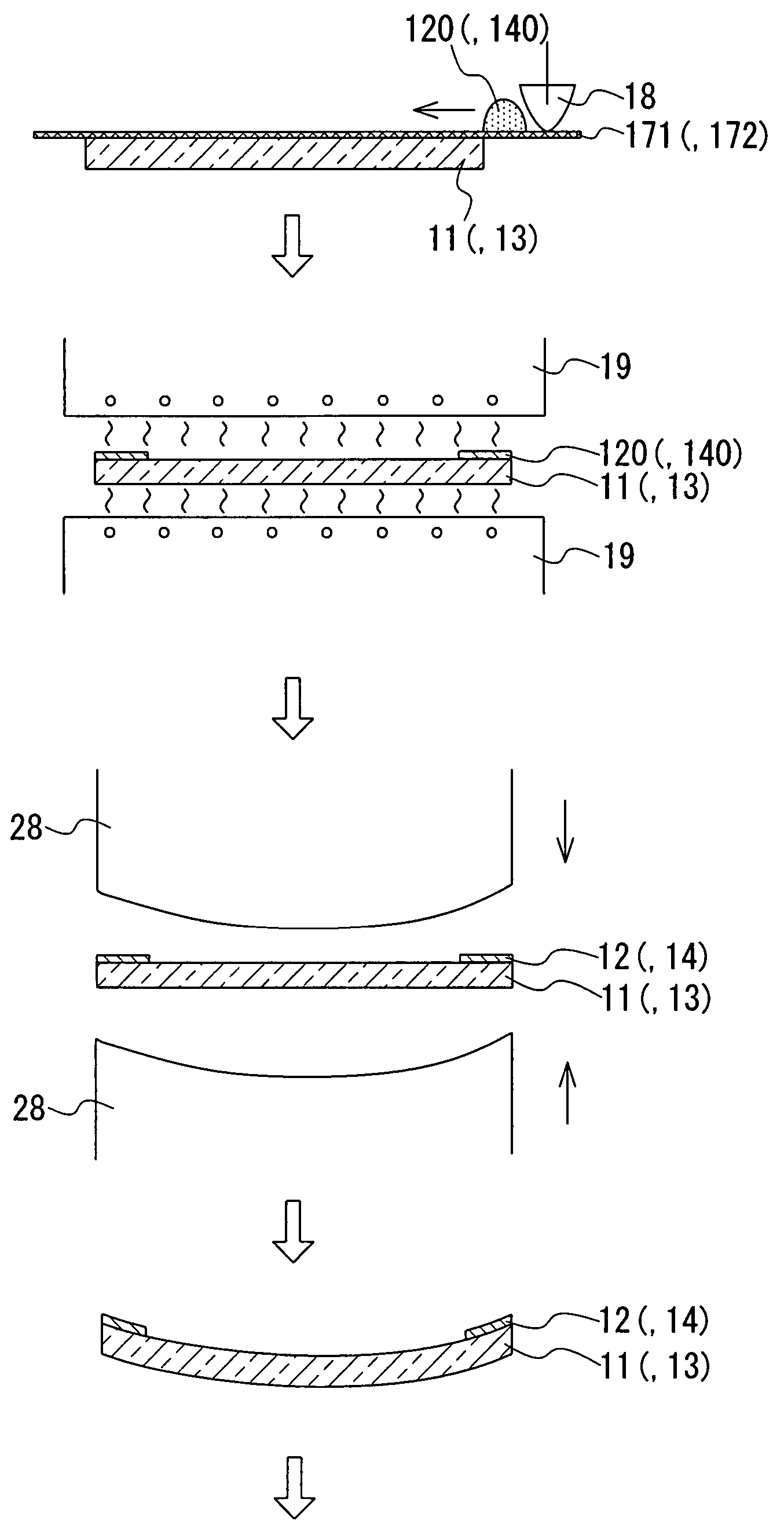 Method of manufacturing laminated glass for vehicle and laminated glass for vehicle