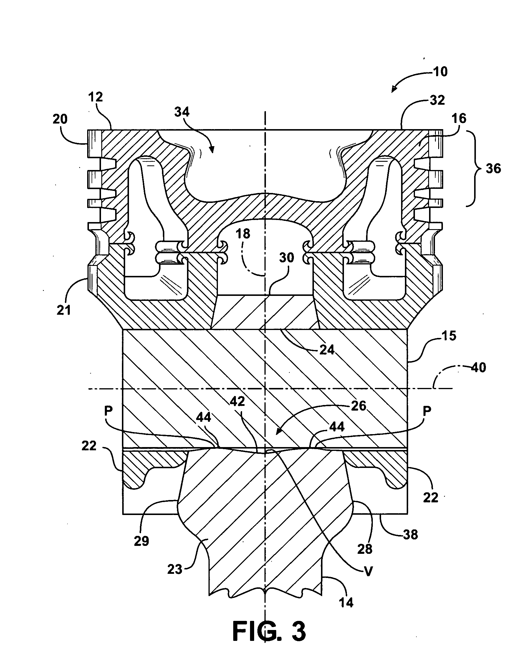 Piston assembly and connecting rod having a profiled wrist pin bore therefor