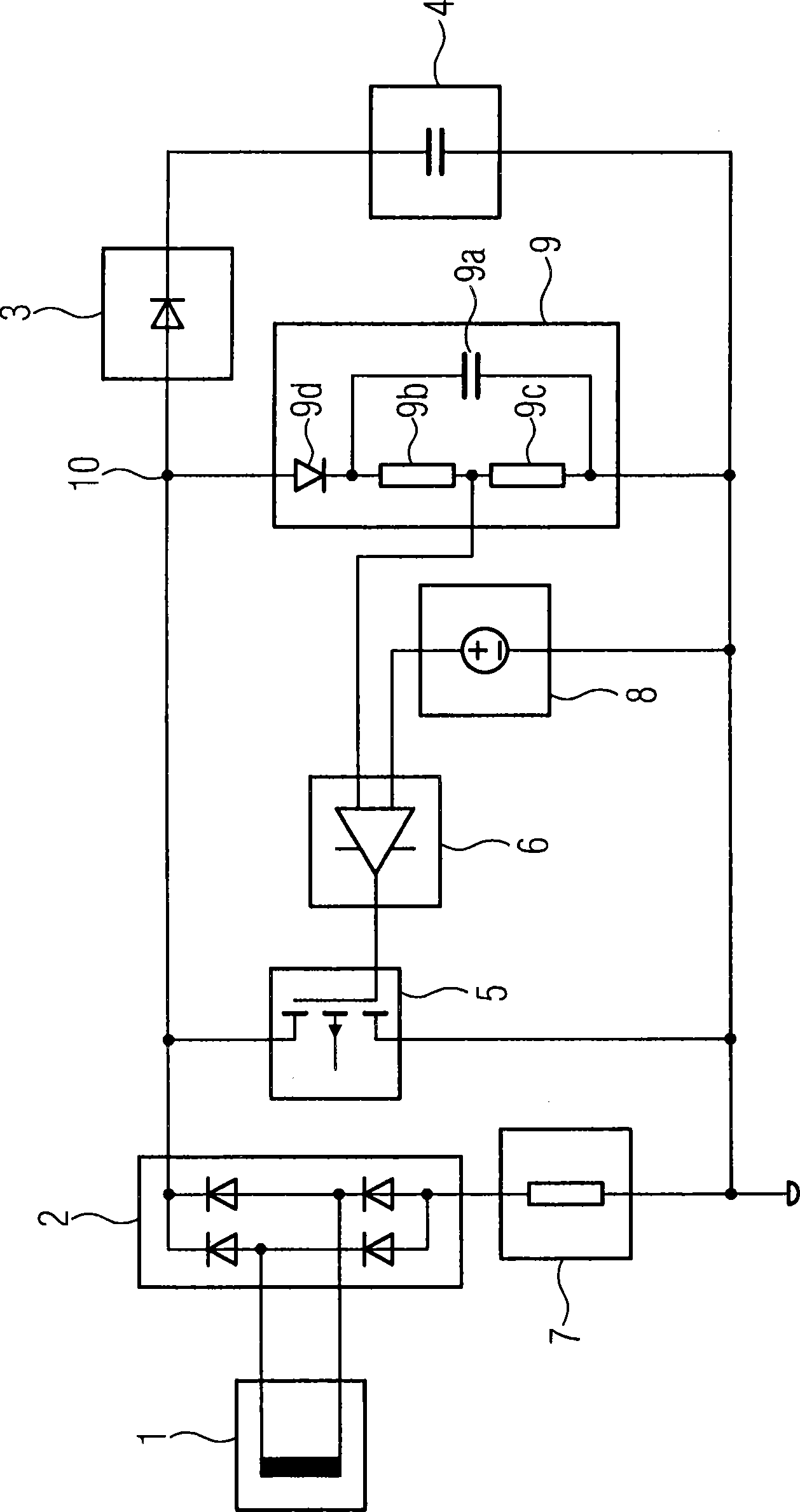 Circuit for a power supply unit for generating a DC voltage