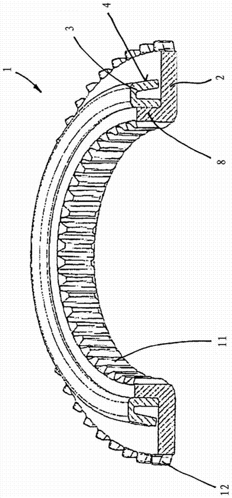 Coupling bodies for synchronizing devices of motor vehicle gear transmissions