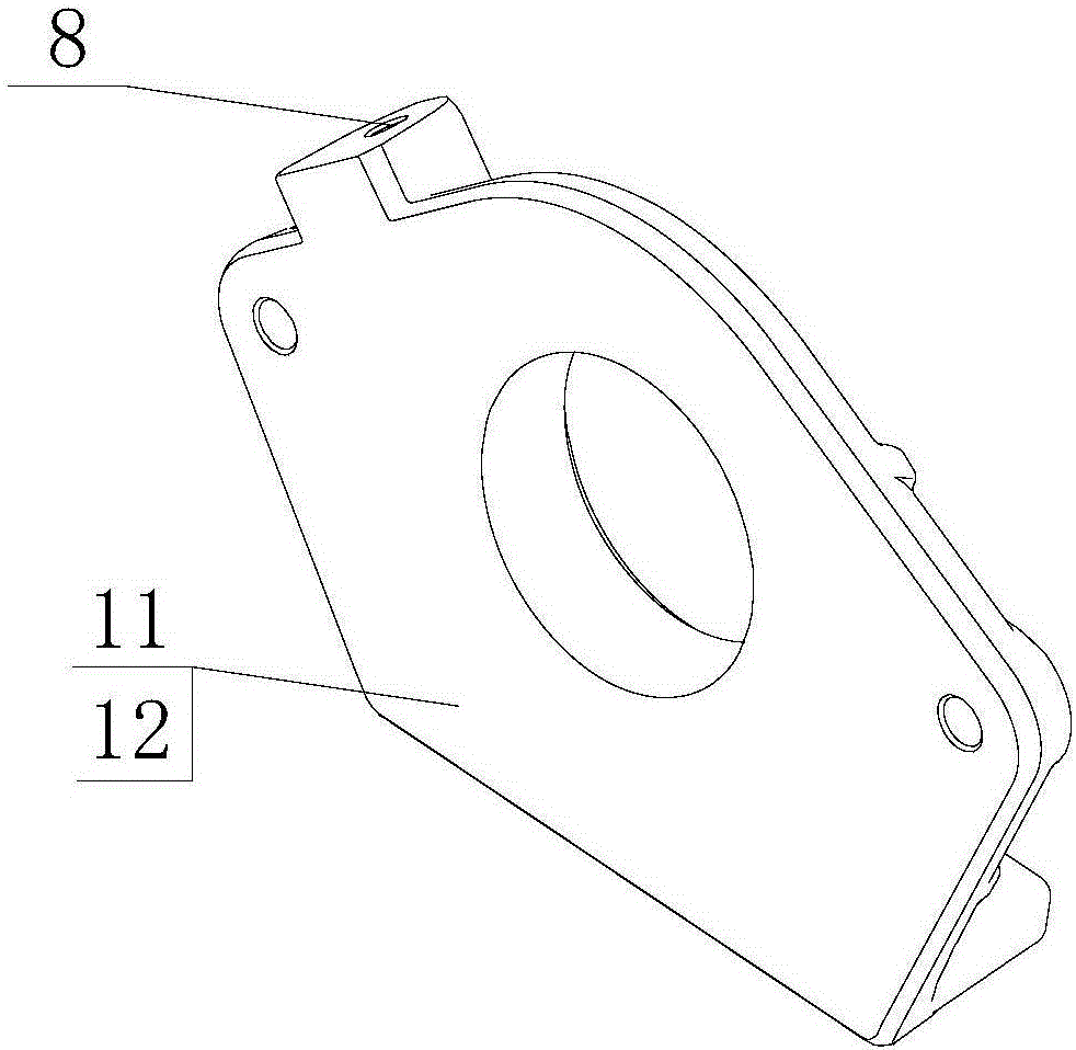 Air outlet flange for automobile engine and production technique thereof