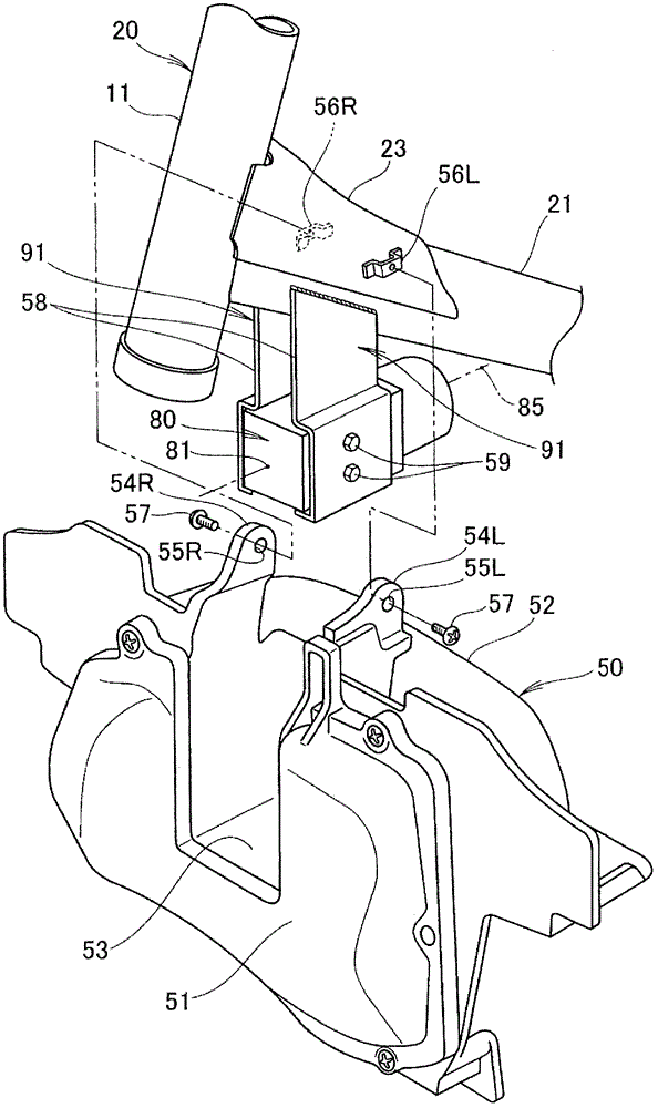 Engine driven two-wheeled vehicle