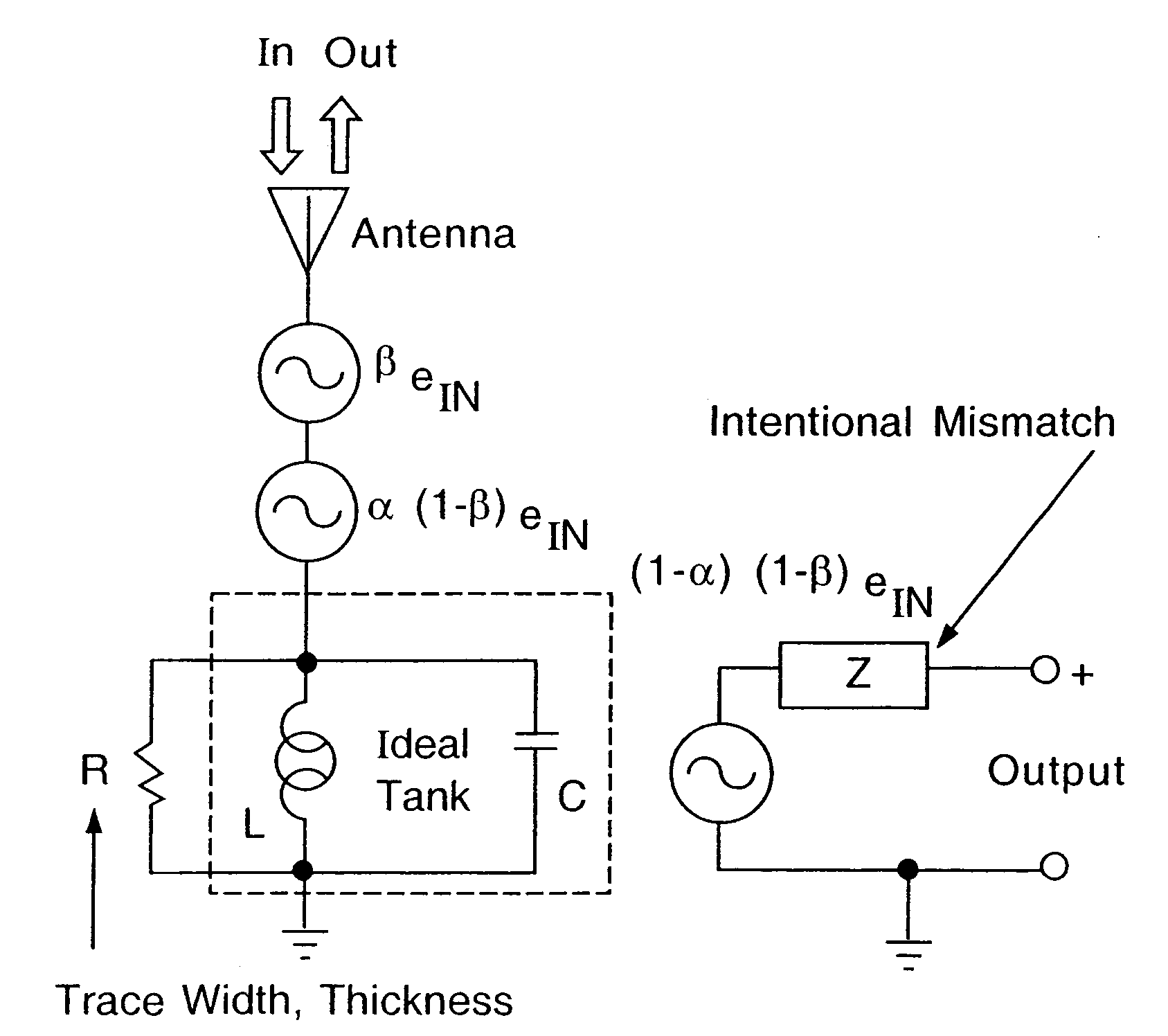 Antenna on a wireless untethered device such as a chip or printed circuit board for harvesting energy from space