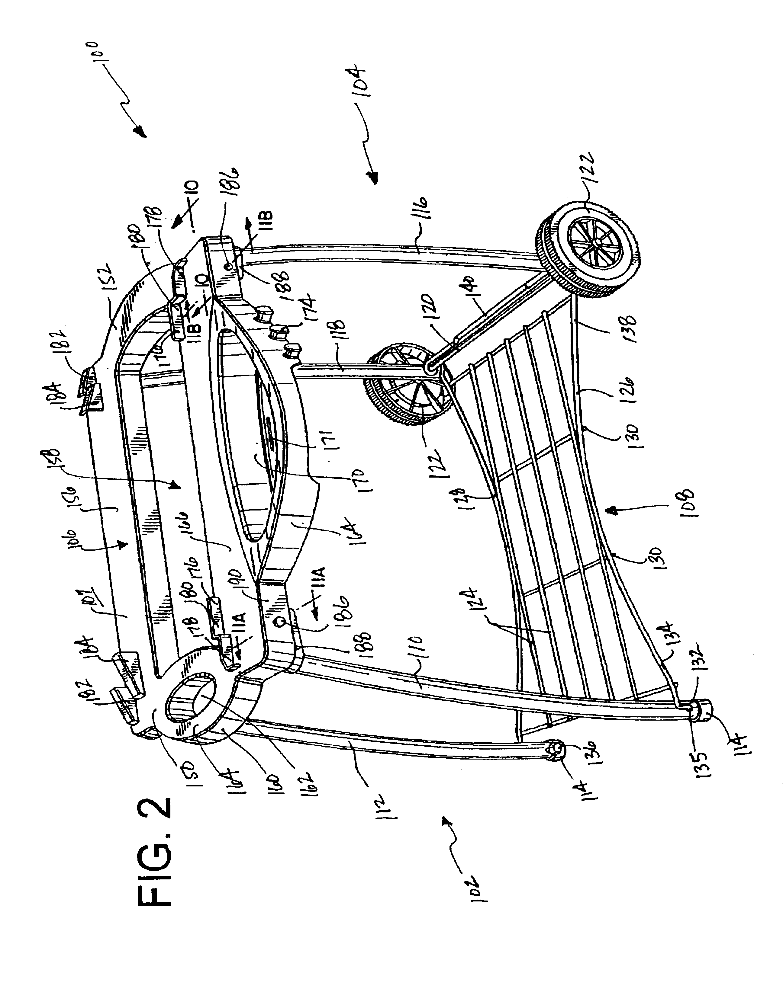 Barbecue grill cart assembly