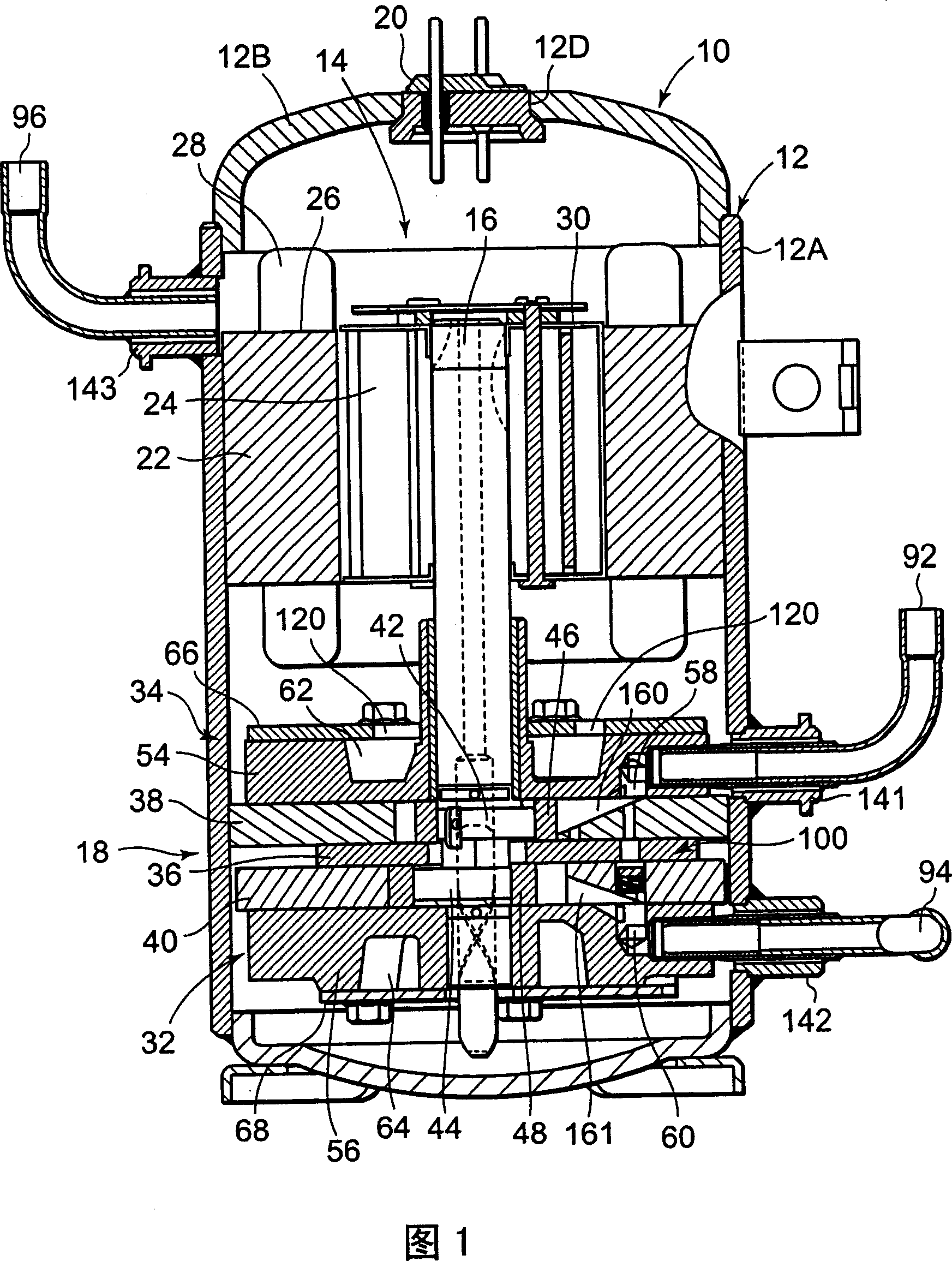 Multistage compression type rotary compressor