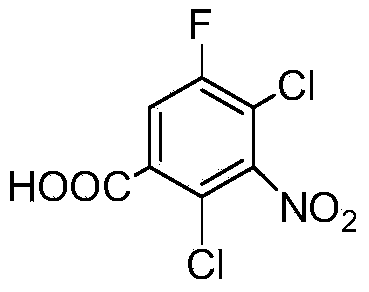 Preparation method of 2, 4-dichloro-5-fluoro-3-nitrobenzoic acid