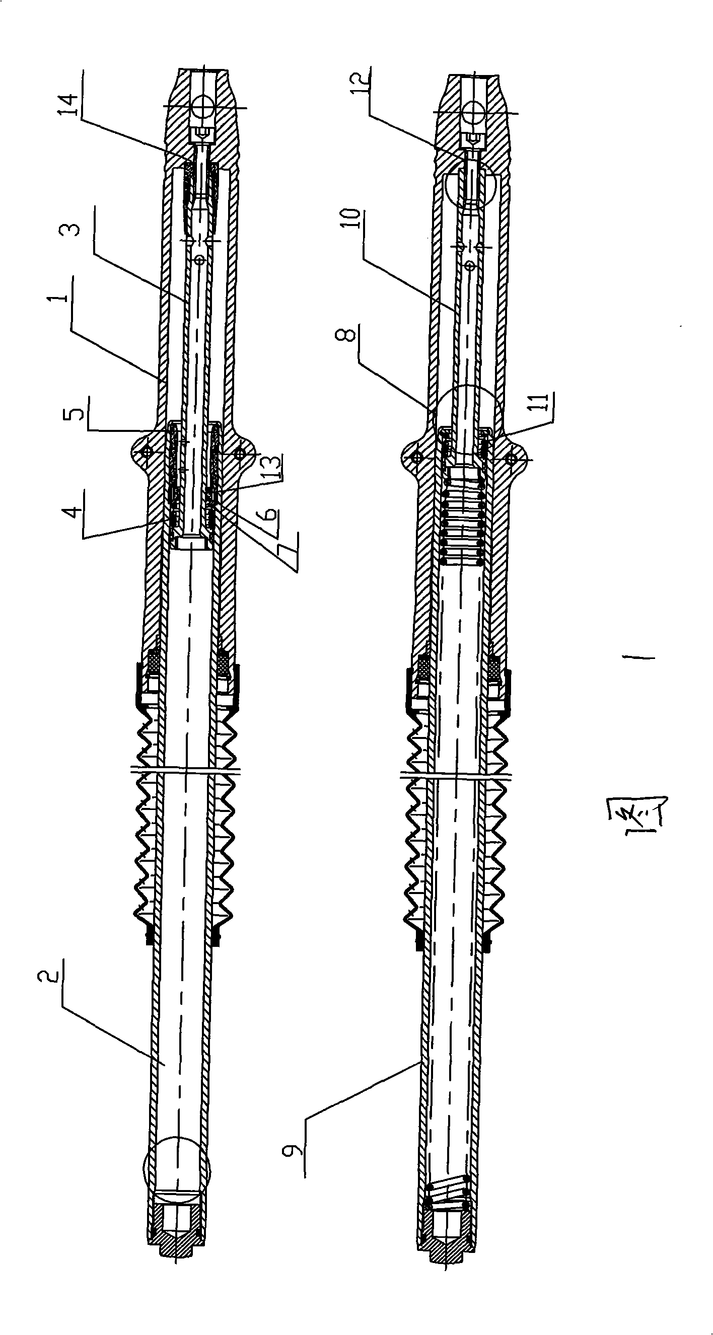 Regularly arranged front shock-absorbing assembled device