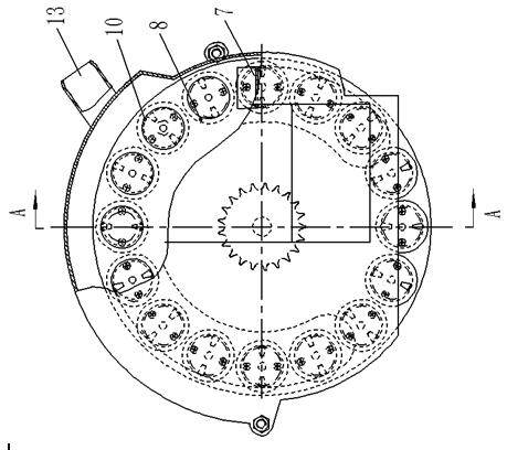 An air suction type garlic directional seeding device