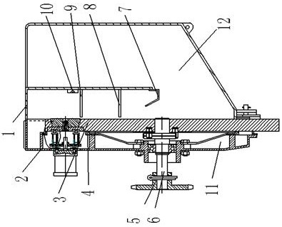 An air suction type garlic directional seeding device