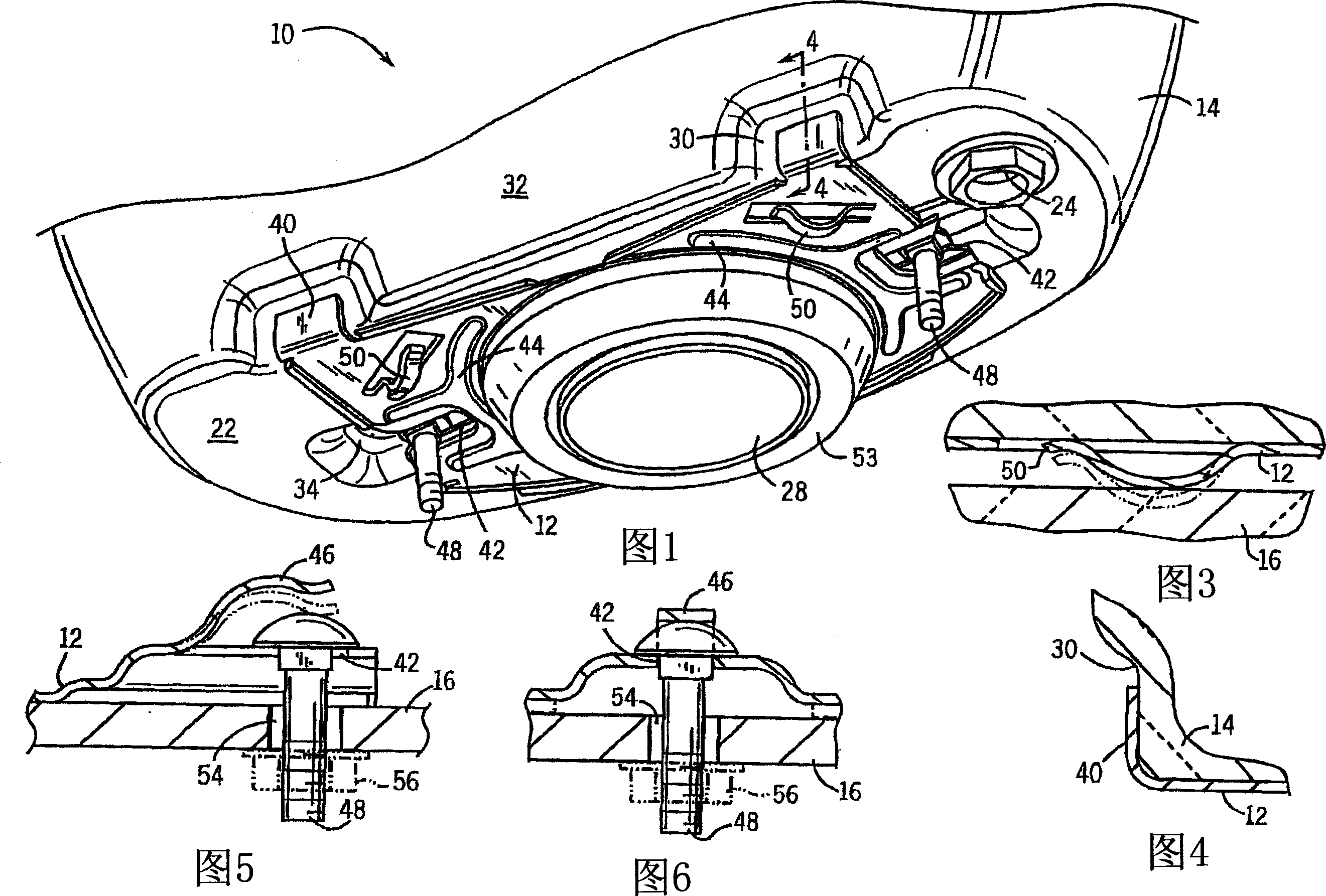 Toilet tank attachment bracket with unitary spring arm