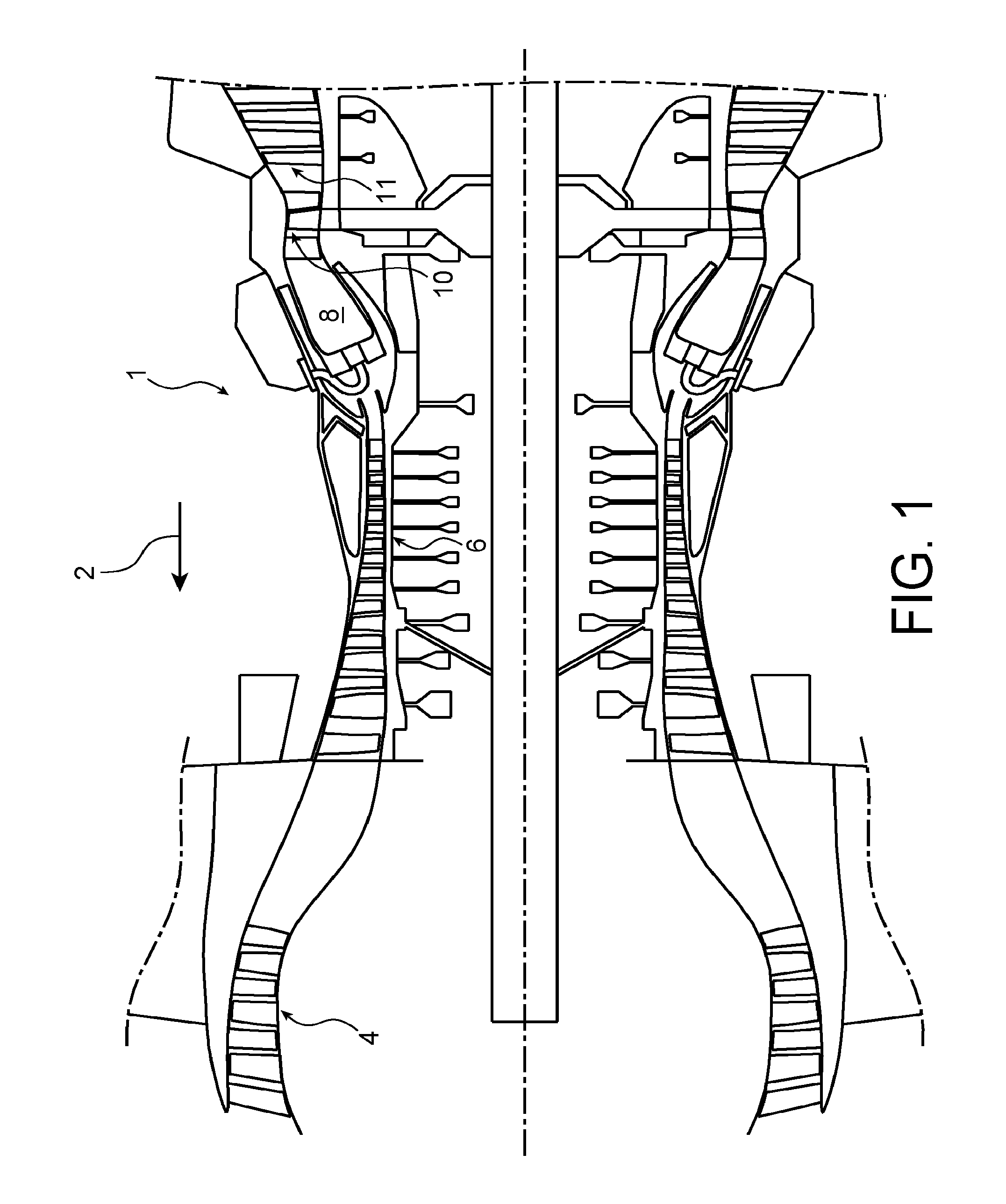 Combustion chamber for a turbine engine with homogeneous air intake through fuel injection system