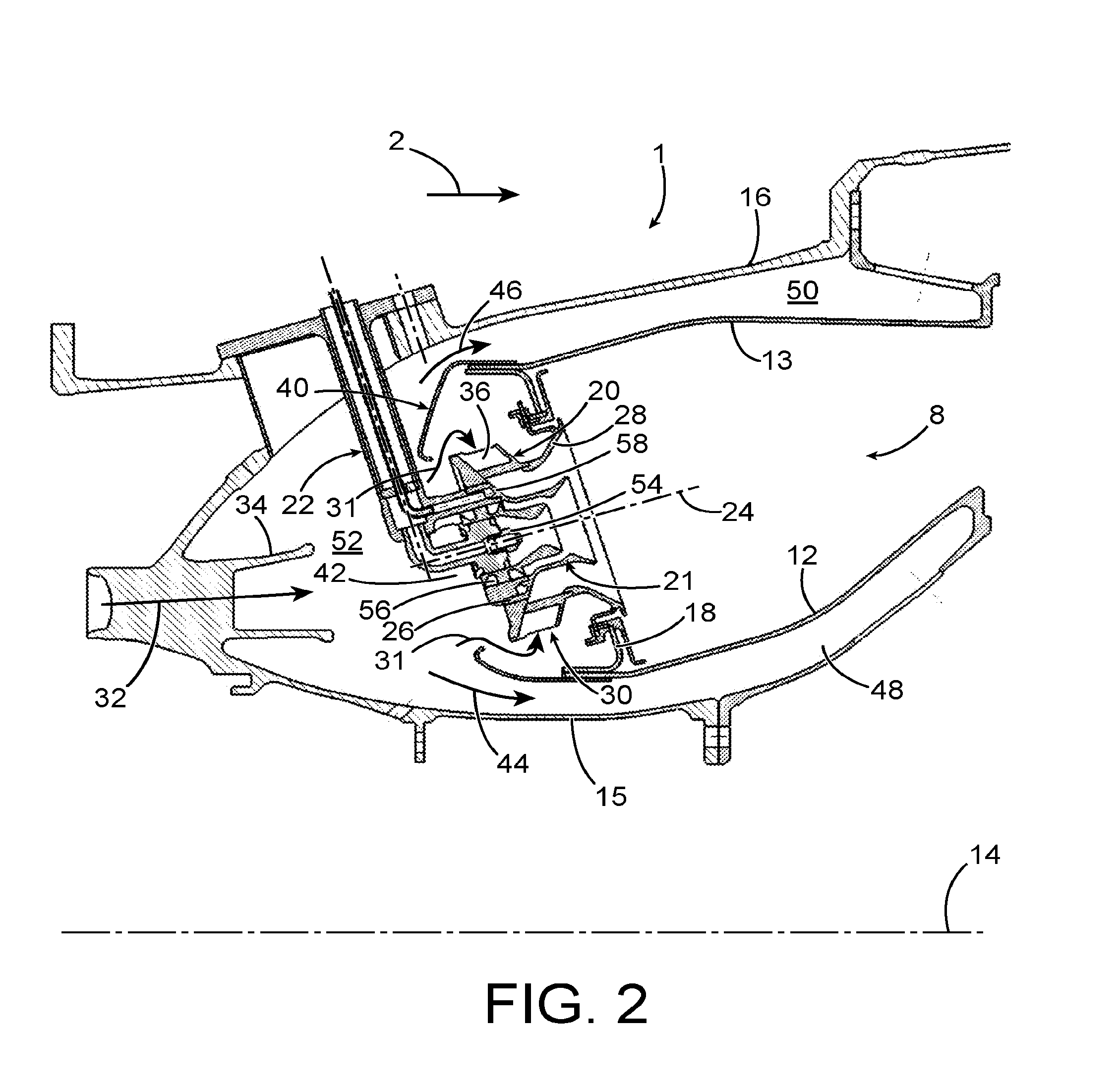 Combustion chamber for a turbine engine with homogeneous air intake through fuel injection system