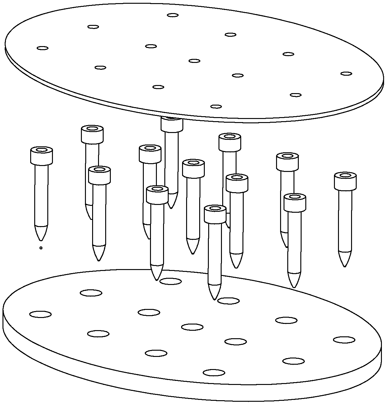 Comb with comb teeth similar to ball-pens with liquid discharging function