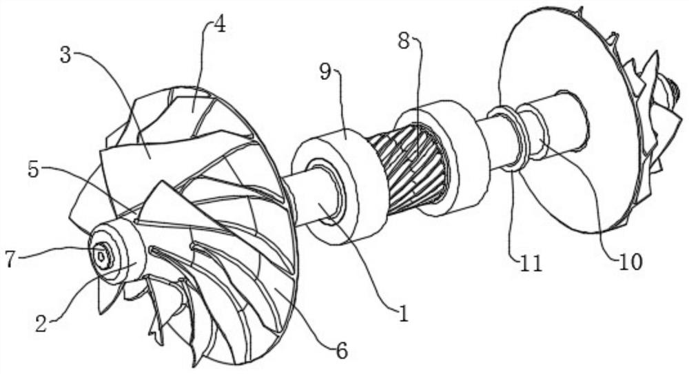 Novel wide-flow controllable vortex impeller special for centrifugal compressor