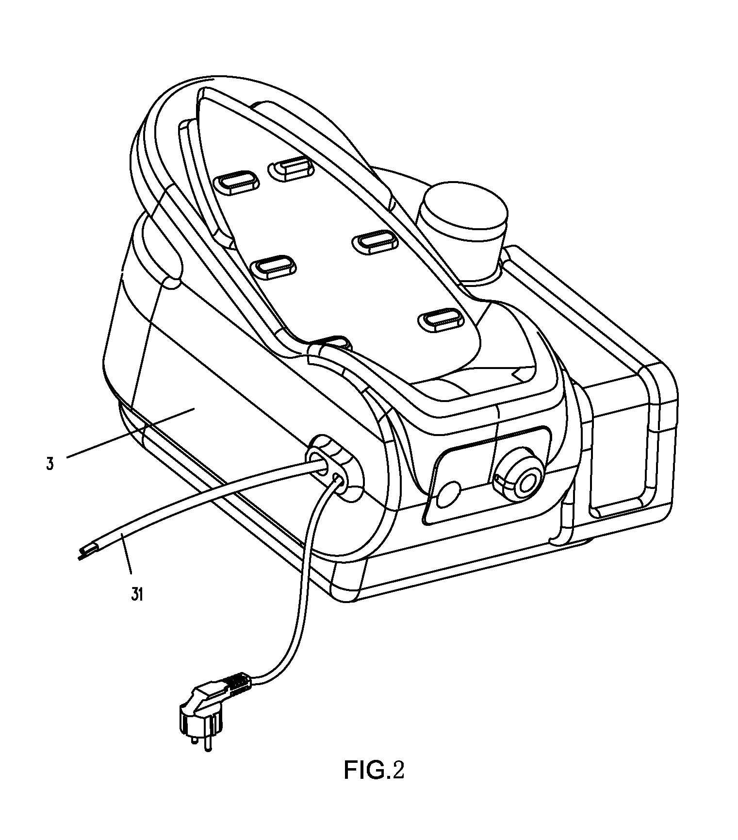 Air-feed device of boiler iron and boiler iron