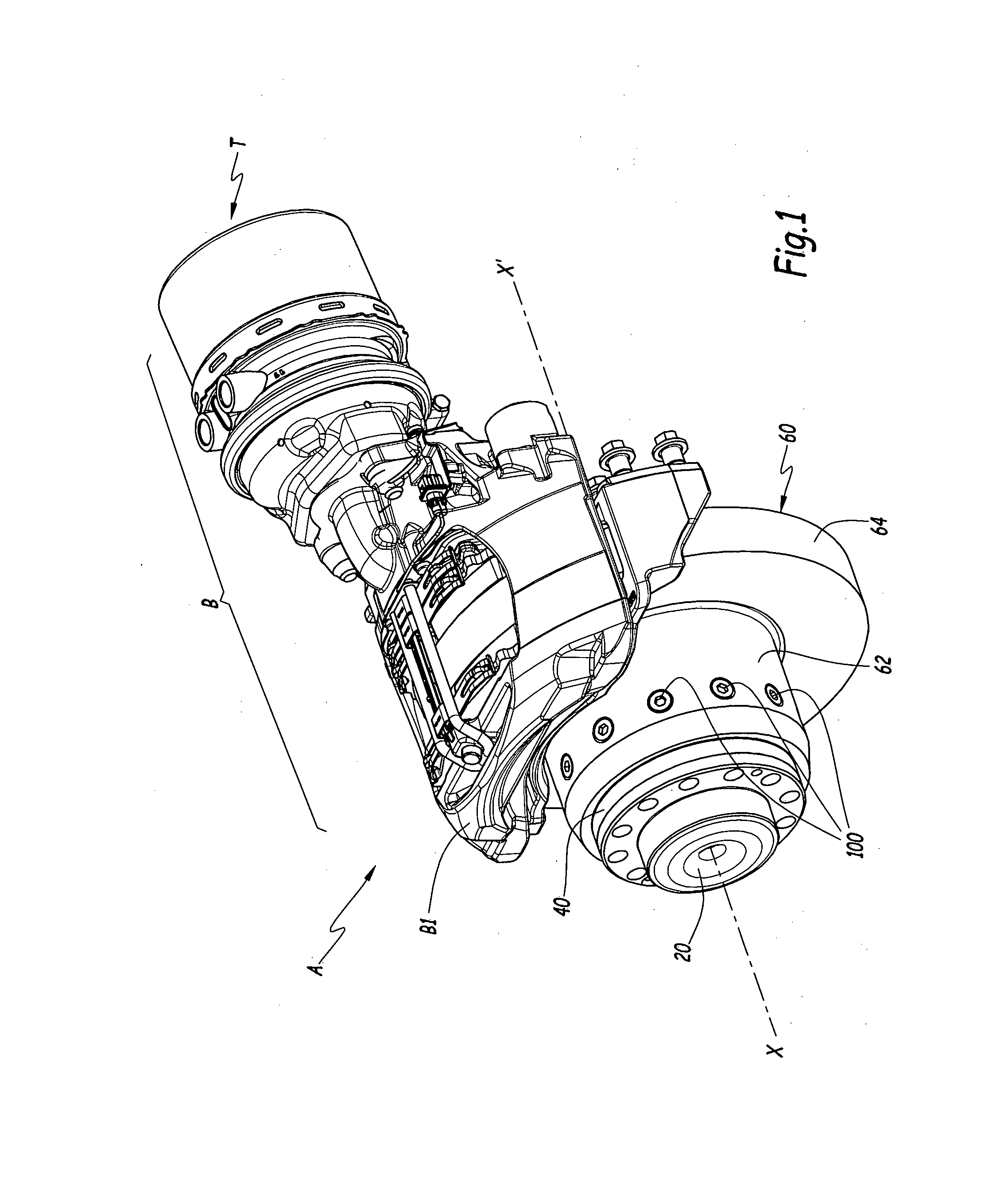 Driven wheel assembly and automotive vehicle equipped with such an assembly