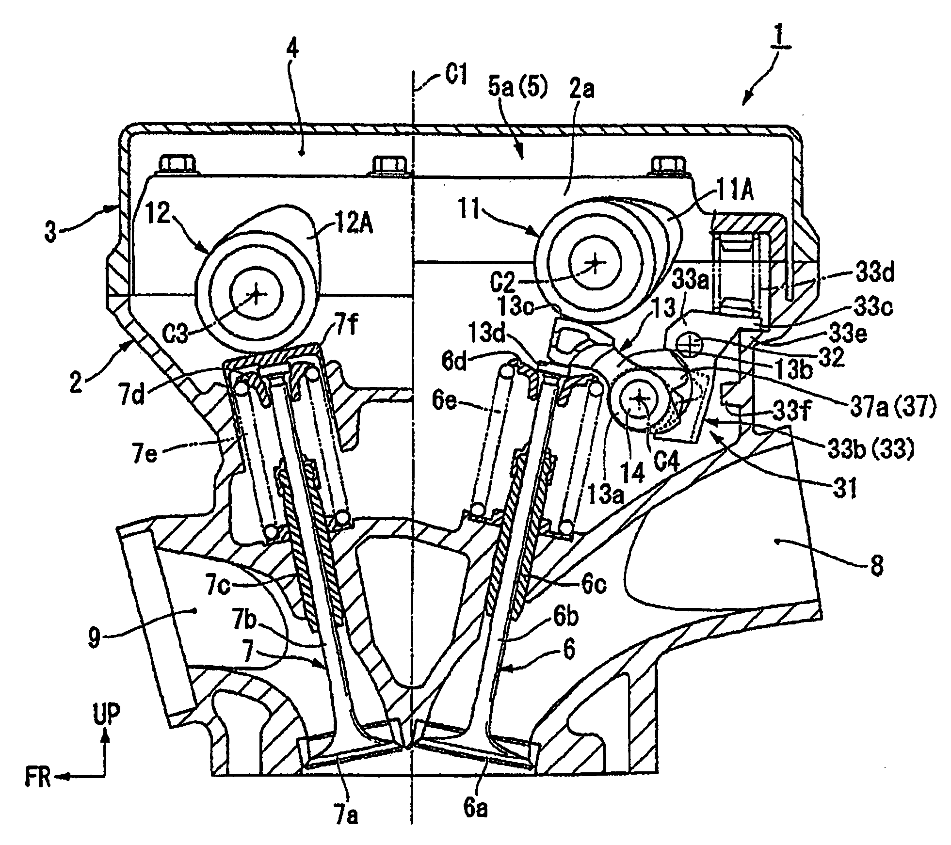 Valve-actuating system for an internal combustion engine, engine incorporating same, and method of using same