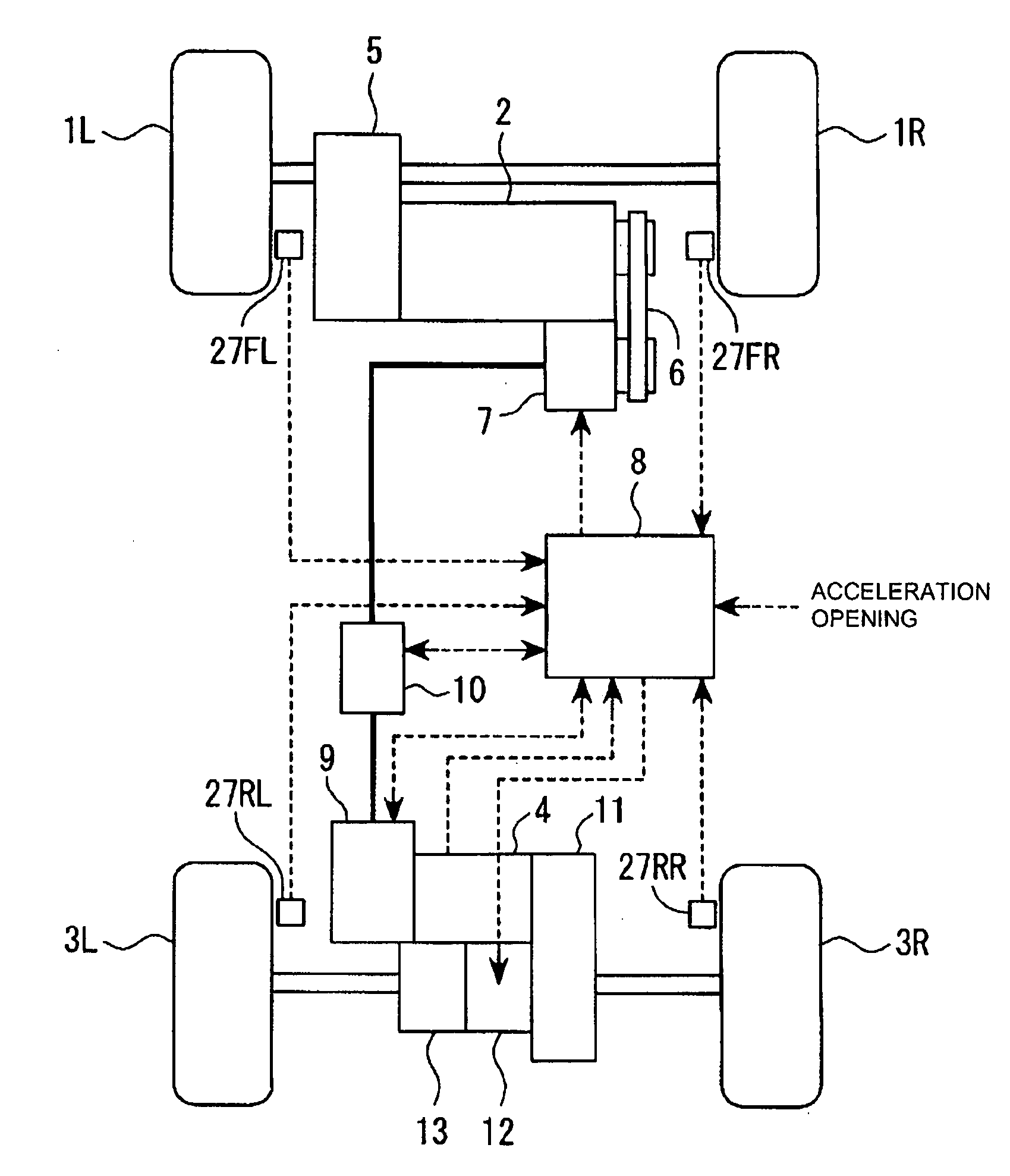 Vehicle drive control system, motor control device and a method for drive control of a vehicle