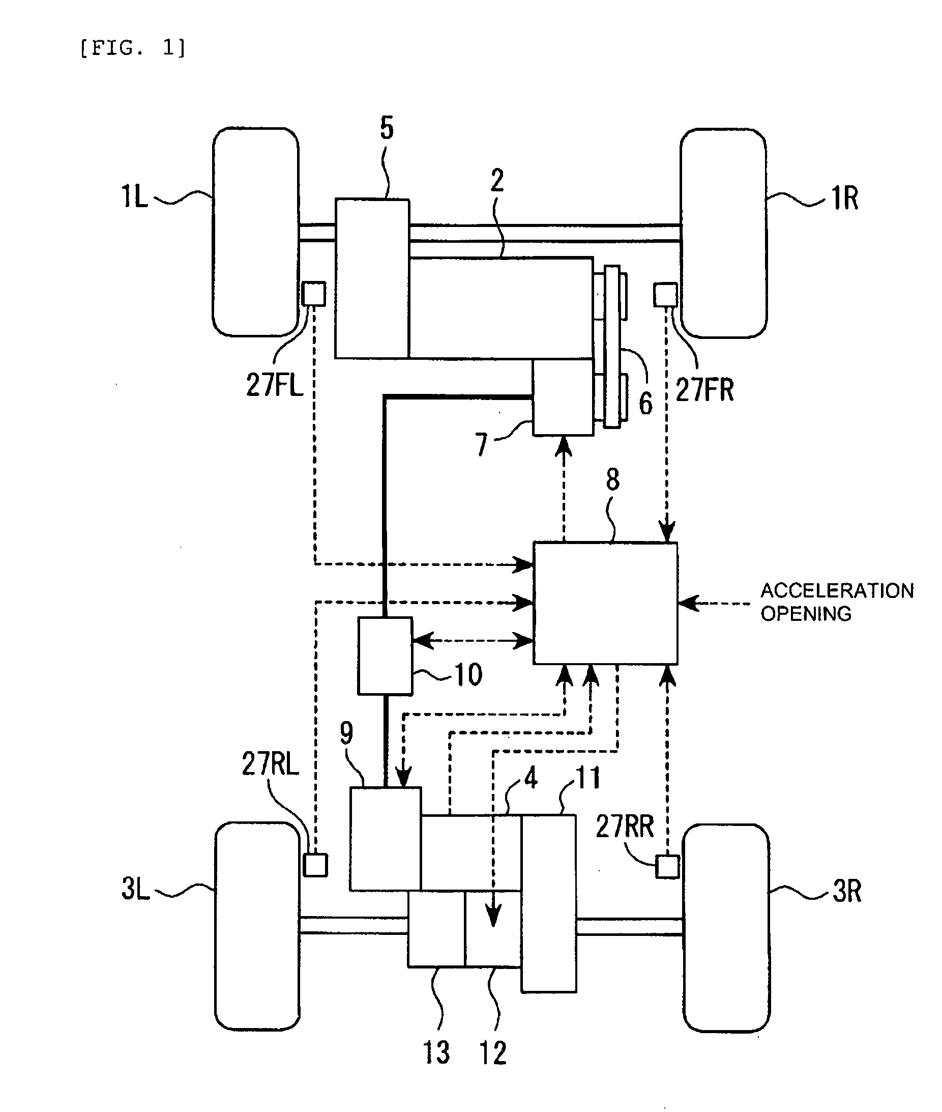 Vehicle drive control system, motor control device and a method for drive control of a vehicle
