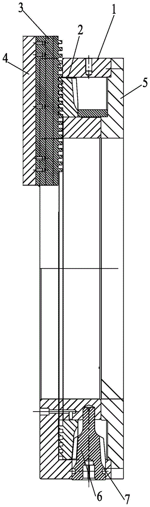 Large-hole diameter multifunctional precise multi-claw synchronous clamp