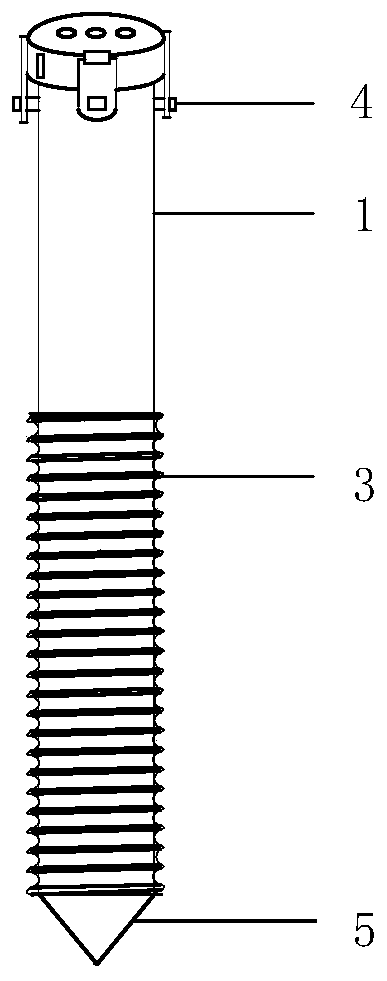 Automatic continuous detection device for soil profile moisture content and method