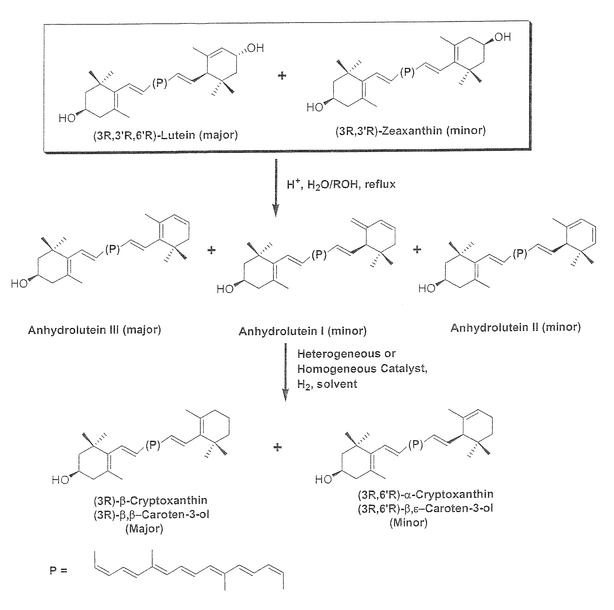 Process For The Preparation of Beta and Alpha Cryptoxanthin