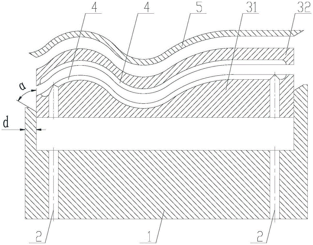 Conformal cooling waterway mold structure and processing method