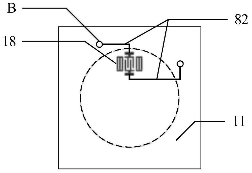 Surface acoustic wave temperature and pressure two-parameter sensing device and preparation method thereof