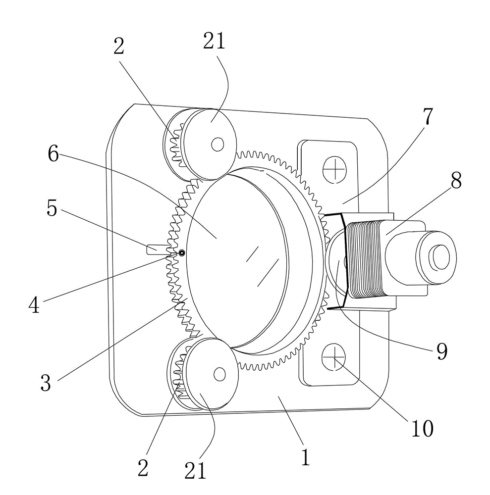 Electric rotating locating device used for camera polarized lens