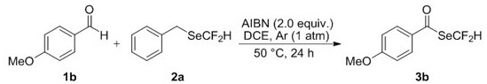 Difluoromethyl selenate compound and synthesis method thereof