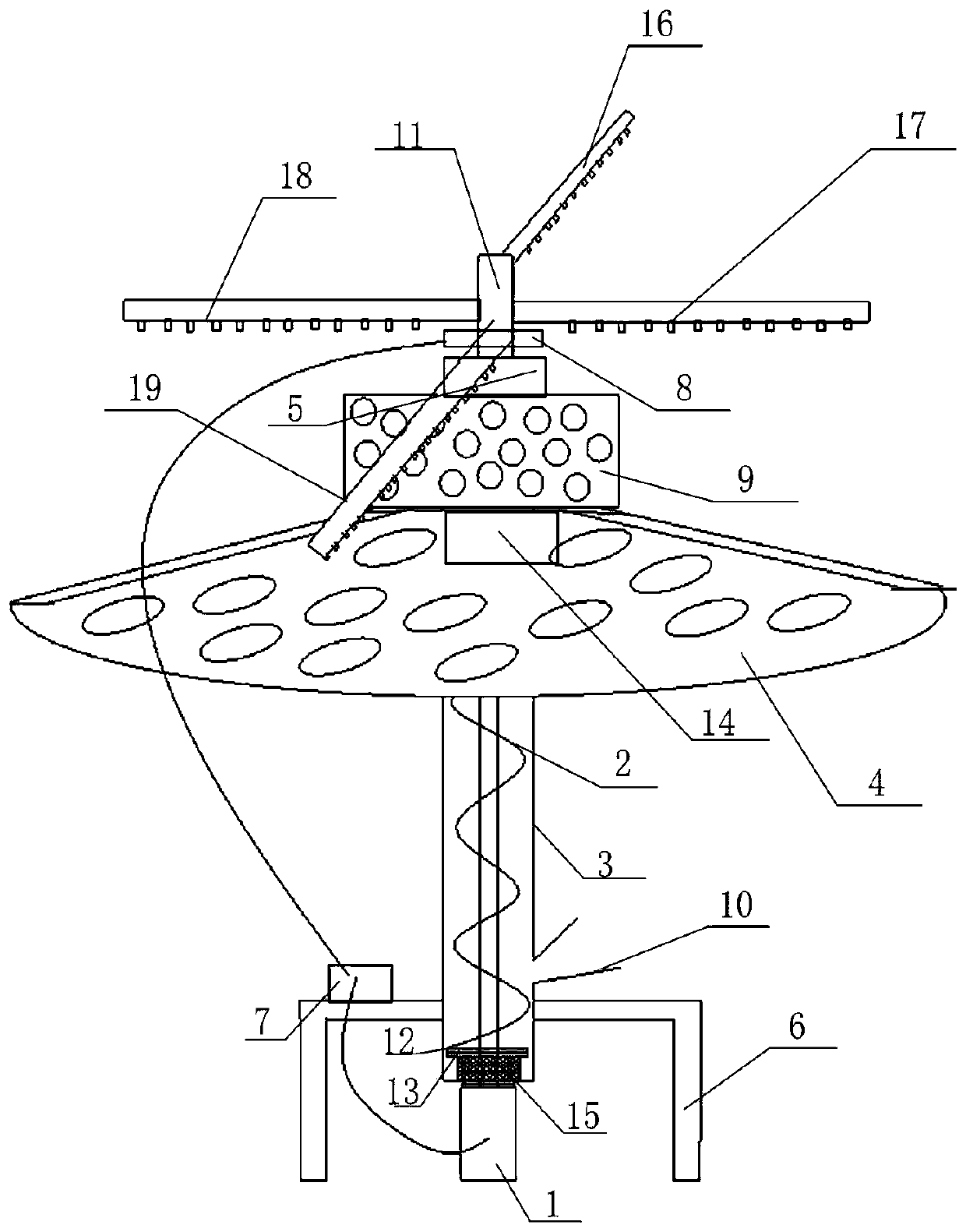 Feeding structure for sludge treatment tank