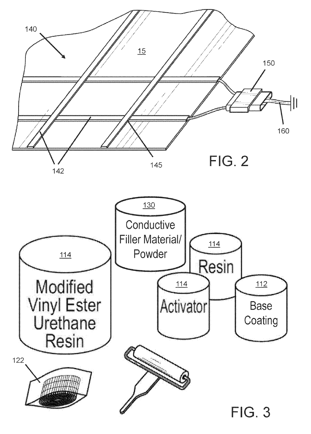 Fiber reinforced systems with electrostatic dissipation