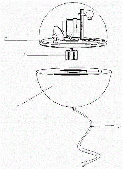 A buoy type submarine periscope and communication device