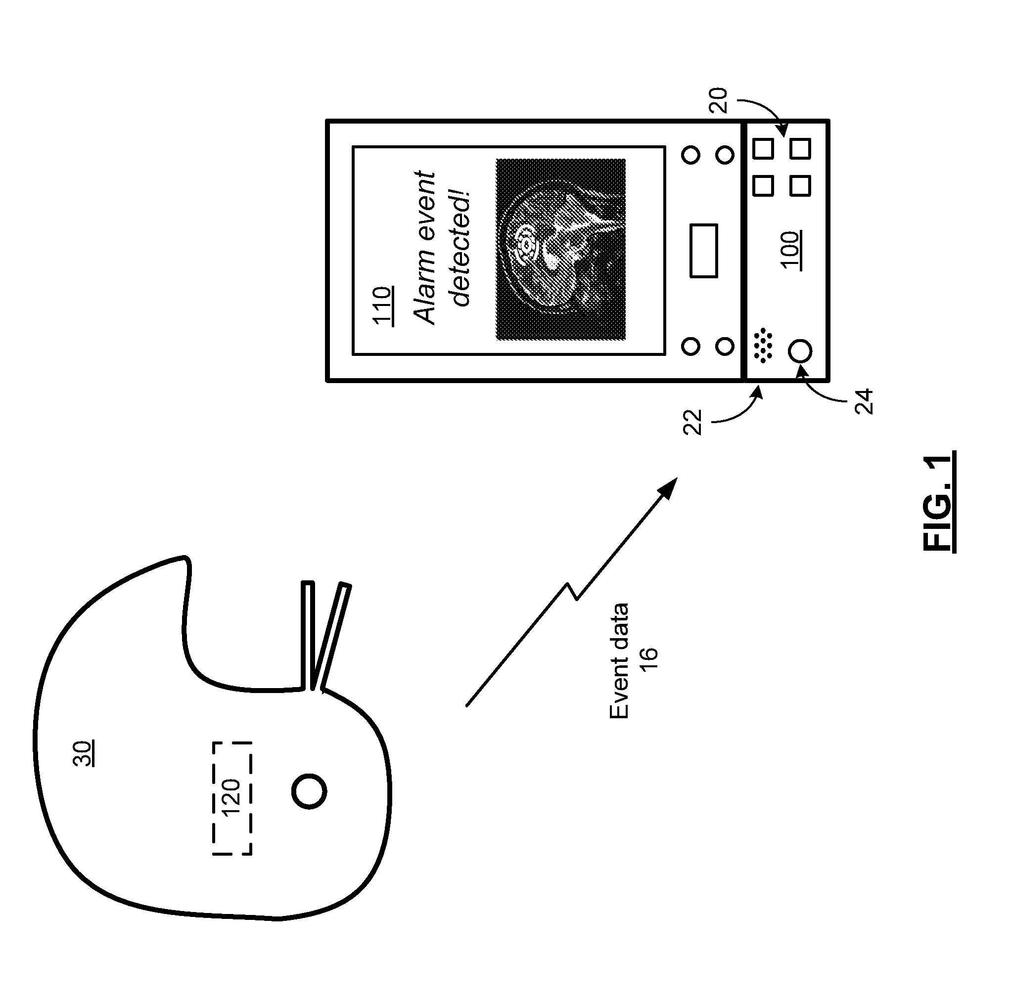 Bridge device for use in a system for monitoring protective headgear