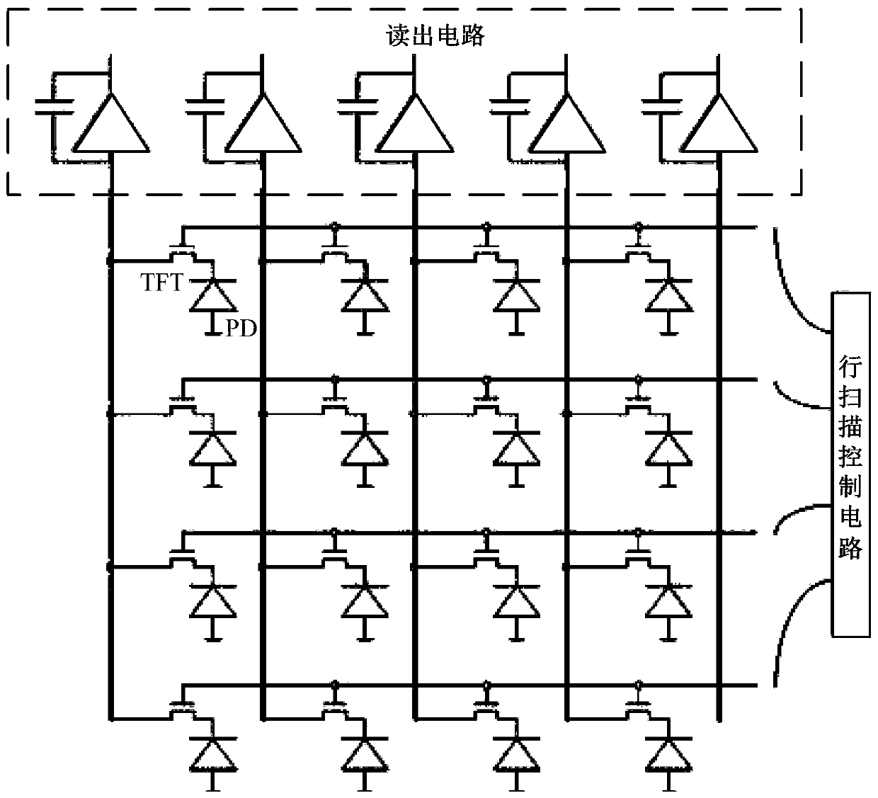 A kind of X-ray image sensor and method for eliminating image afterimage